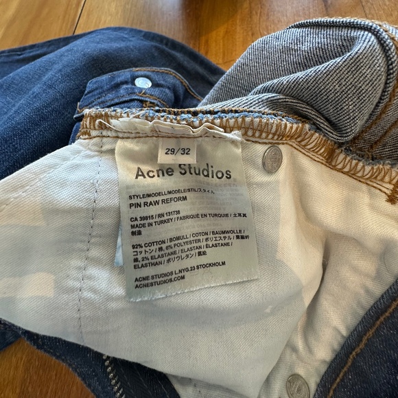Acne Studios Pin Raw Reform Jeans, size 29 - purchased circa, 2012 - Picture 8 of 10